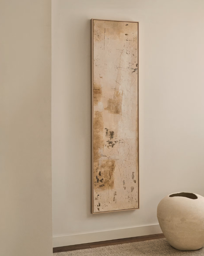 SILPA dark beige abstract picture, 182 x 47 cm