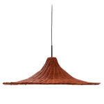 BLADIA Sjenilo za stropnu lampu od ratana s terakotnom završnom obradom Ø90cm