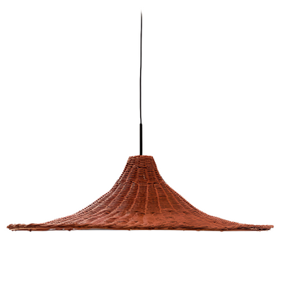 BLADIA Rattan ceiling lamp shade with terracotta finish Ø70cm