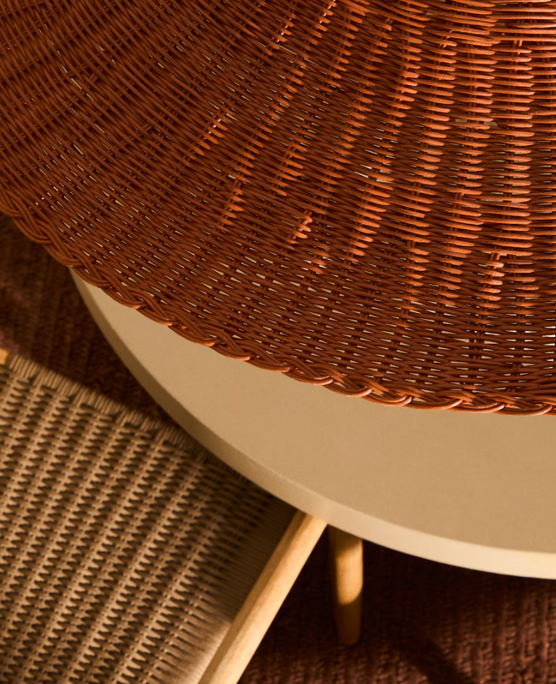 BLADIA Sjenilo za stropnu lampu od ratana s terakotnom završnom obradom Ø90cm