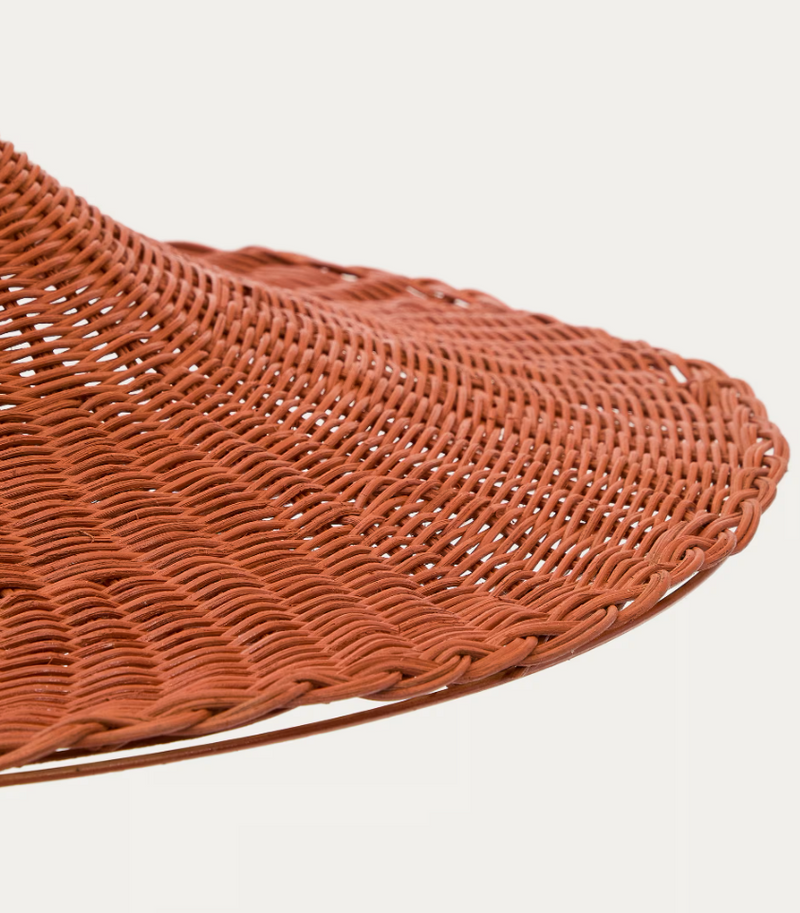 BLADIA Sjenilo za stropnu lampu od ratana s terakotnom završnom obradom Ø90cm