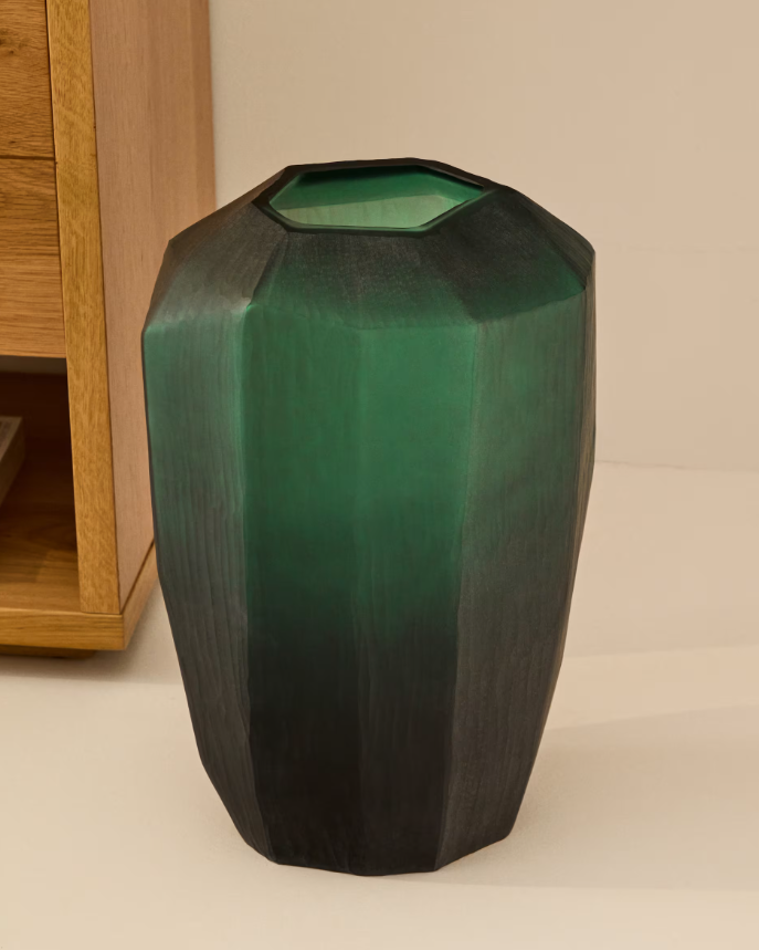 GEONIX green glass vase 45,5cm