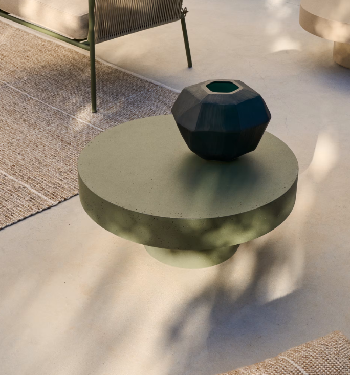 GEONIX green glass vase 22cm