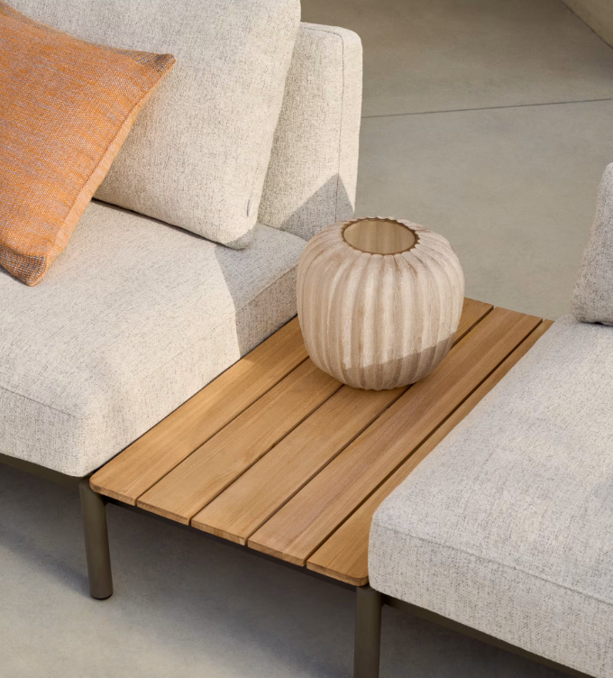 LUMIA beige glass vase 38cm