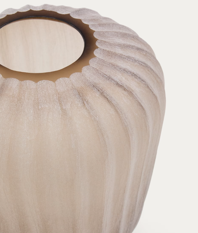 LUMIA beige glass vase 38cm