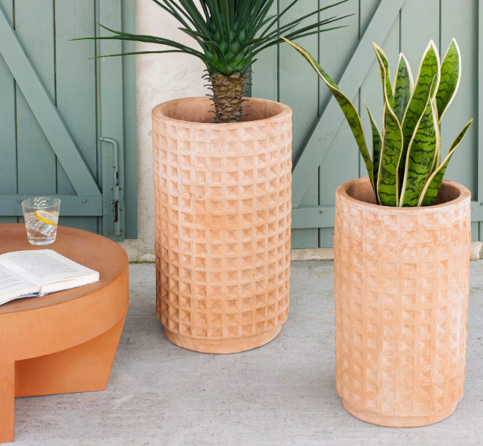 CELI set of 2 terracota plant pots, Ø 34 cm / Ø 25 cm