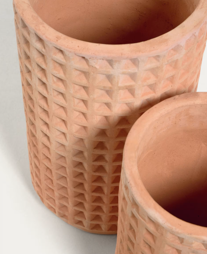 CELI set of 2 terracota plant pots, Ø 34 cm / Ø 25 cm