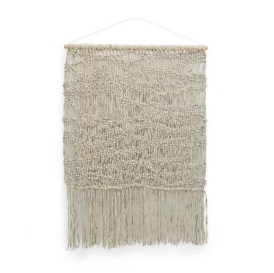 FLEY wall tapestry in grey wool, 120 x 180 cm