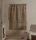 FLEY Zidna tapiserija od sive vune, 120 x 180 cm