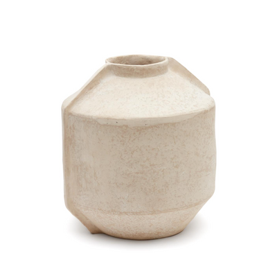 MEJA beige papier-mâché vase 47 cm