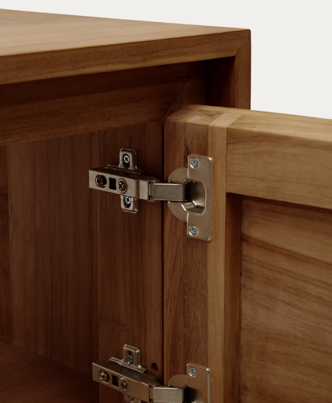 KENTA Bathroom furniture in solid teak wood with a walnut finish