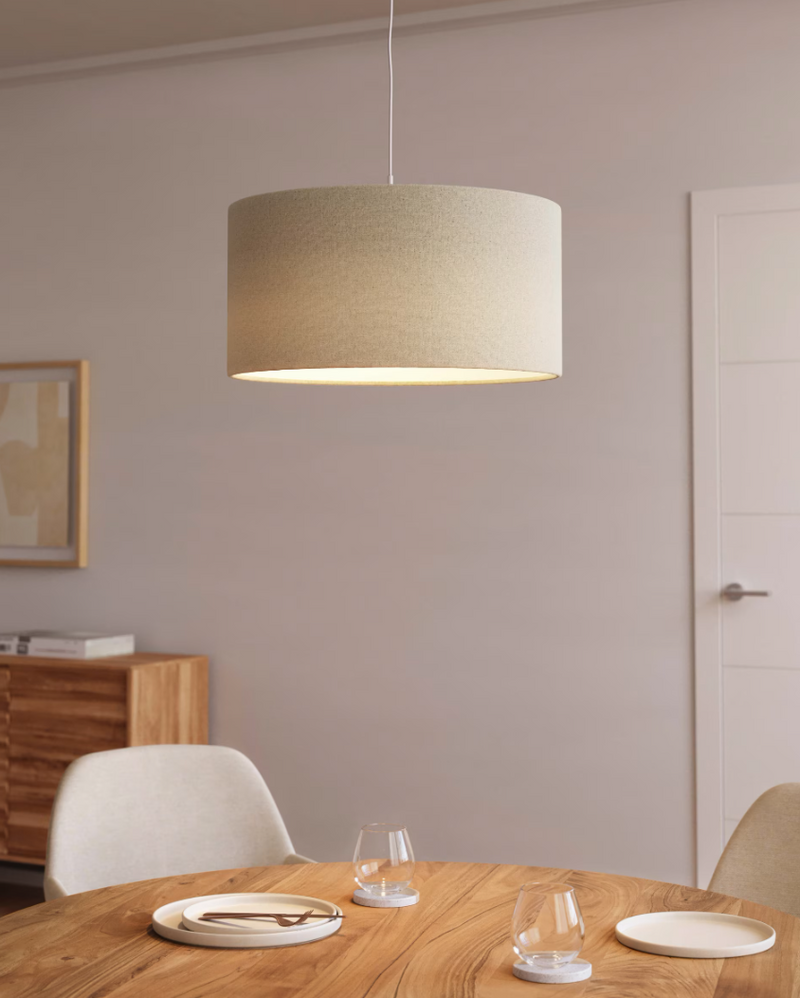 NAZLI Veliko platneno sjenilo za strop s bež završnom obradom