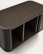MAILEN bathroom cupboard in ash veneer in a dark finish, 90 x 45 cm