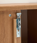 MAILEN bathroom cupboard in ash veneer in a natural finish, 90 x 45 cm