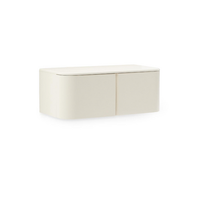 SALAYA bathroom furniture in lacquered beige ash laminated
