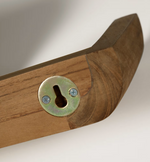 SHAMEL Set od 2 police od punog tikovine s završnom obradom oraha, 50 x 5 cm