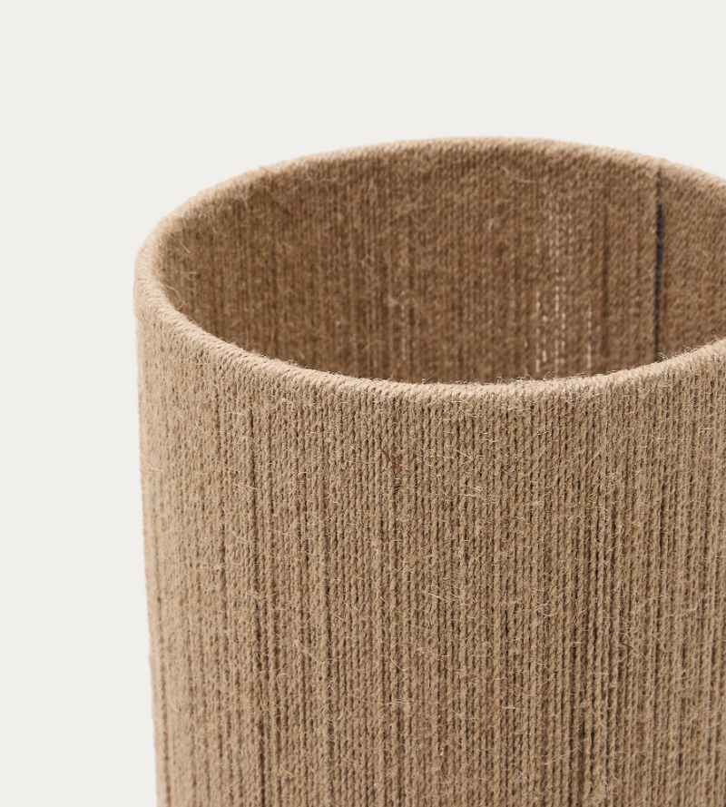 KOR Stolna lampa od jute i akacije u tamnoj završnoj obradi