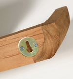 SHAMEL Set od 2 police od masivne tikovine 50 x 5 cm