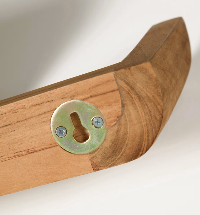 SHAMEL Set od 2 police od masivne tikovine 50 x 5 cm