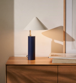 SHIVA Metalna stolna lampa s plavo-bijelom završnom obradom