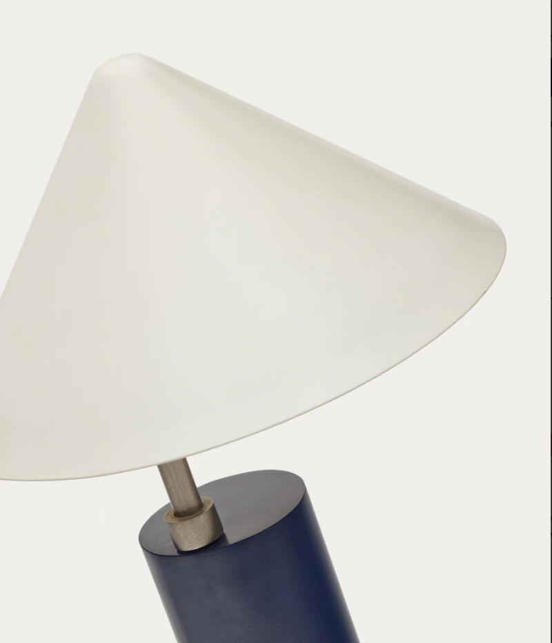 SHIVA Metalna stolna lampa s plavo-bijelom završnom obradom