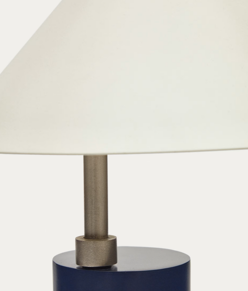 SHIVA Metalna stolna lampa s plavo-bijelom završnom obradom