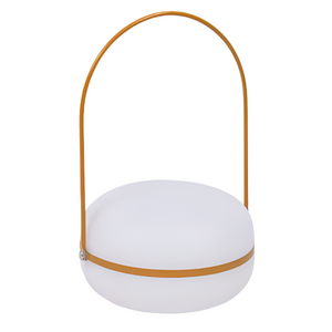 TEA Table lamp in polythene and metal with mustard finish