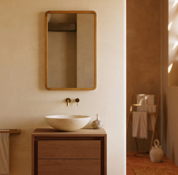 SHAMEL Ogledalo od punog tikovine 45 x 70 cm