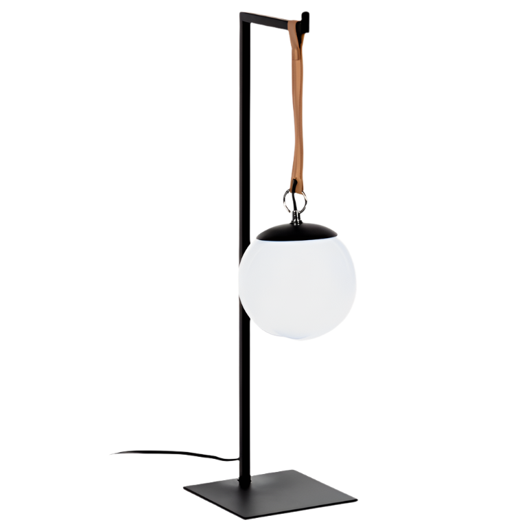 MONTEIRO Stolna lampa od čelika i kože