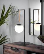 MONTEIRO Stolna lampa od čelika i kože