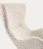 VANIA Stolica za ljuljanje u bijelom boucléu