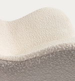 VANIA Stolica za ljuljanje u bijelom boucléu