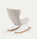 VANIA Stolica za ljuljanje u bijelom boucléu