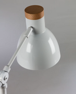 TESCARLE Stolna lampa od bukovog drva i čelika s bijelom završnom obradom