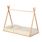 MARALIS teepee bed made of solid beech wood with a natural finish