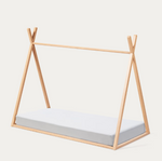 MARALIS teepee bed made of solid beech wood with a natural finish