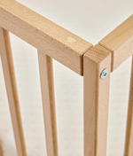 SHANTAL solid ash wood cot in natural finish, 60 x 120 cm