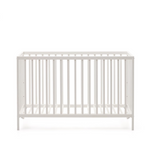 SHANTAL solid ash wood cot in white finish, 60 x 120 cm