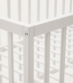 SHANTAL solid ash wood cot in white finish, 60 x 120 cm