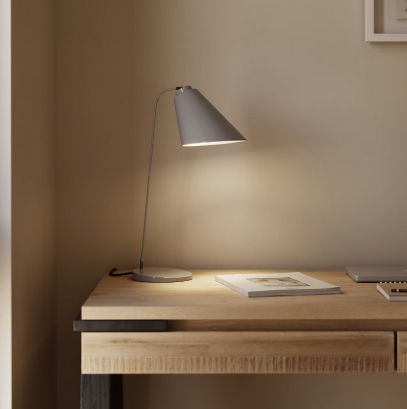 TIPIR Table lamp in steel with grey finish