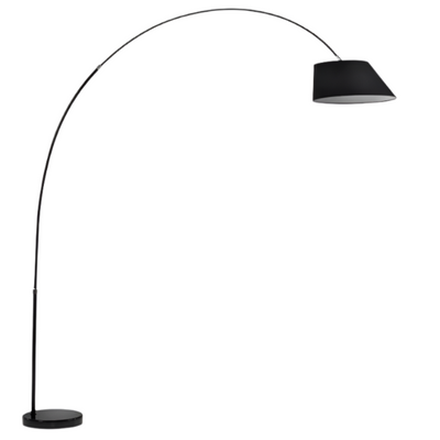 MAY steel floor lamp with black marble base