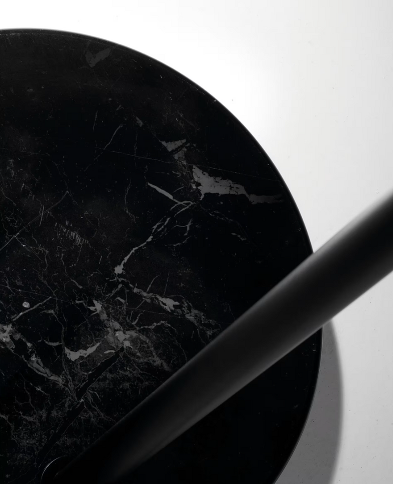 MAY Čelična podna lampa s podnožjem od crnog mramora