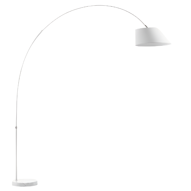 MAY Čelična podna lampa s crno-bijelim podnožjem