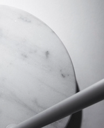 MAY Čelična podna lampa s crno-bijelim podnožjem