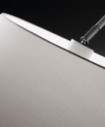 MAY Čelična podna lampa s crno-bijelim podnožjem