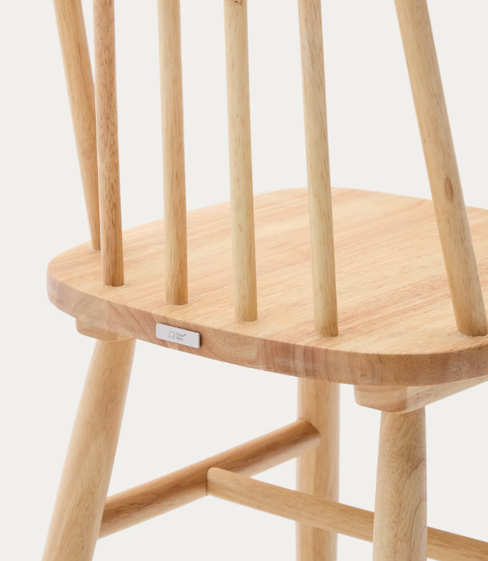 TRESSIA kids chair in solid rubber wood with natural finish