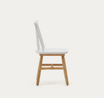 TRESSIA kids chair in solid rubber wood with white and natural finish