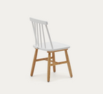 TRESSIA kids chair in solid rubber wood with white and natural finish