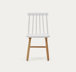 TRESSIA kids chair in solid rubber wood with white and natural finish