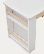 SERWA desk in white MDF and solid pine legs and details